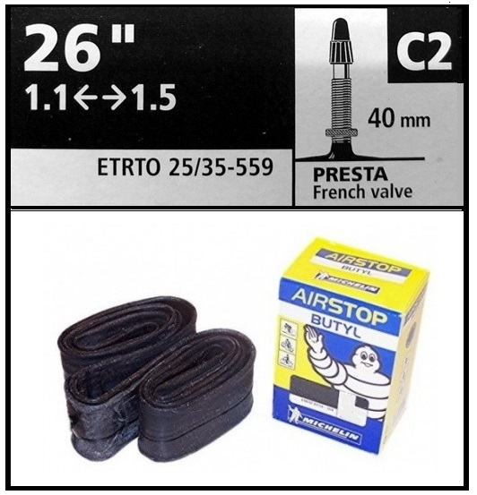 CAMARA BICICLETA MICHELIN 26-110-150 C2 PRESTA 40mm